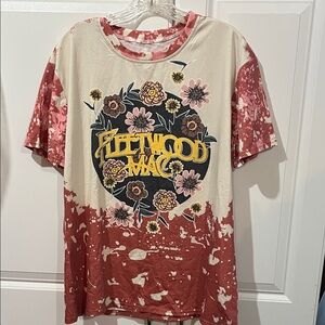 Graphic FLEETWOOD MAC Women's Top - Red and Cream